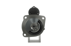 front view of A 12V 3.2KW new aftermarket starter motor for perkins engines, 10 teeth  predominantly black in color.