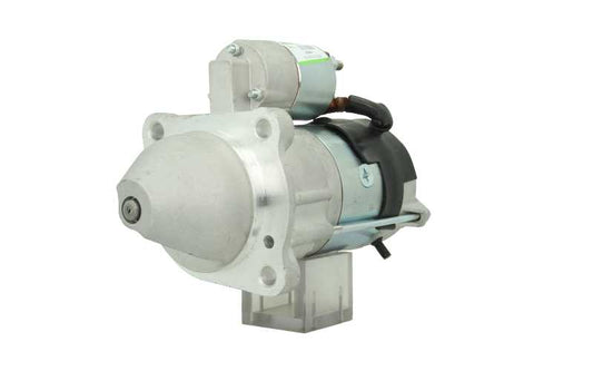 A 12V silver and gray 3.0KW starter motor for a vehicle, with visible mounting points and electrical connectors and 10 teeth