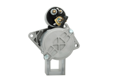 back side of A new 12V starter motor for Renault, nissan, opel and vauxhall vehicles 2.2 kw, with a metallic body and 10 teeth