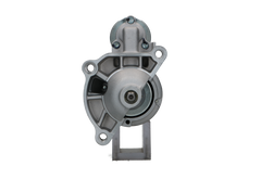 front view of A new 12V starter motor for Citroen. Peugeot, Fiat and Lancia vehicles, with a power of 1.8KW and 11 teeth