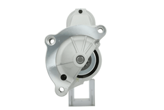 front view of a A new 12V starter motor for Citroën,  Peugeot, Toyota and vauxhall vehicles, 2.3KW featuring a metallic body with a 65 mm spigot and 11 teeth.