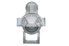 front view of A new 12V 2.0KW starter motor with 12 teeth for Ford, fiat, citroen, peugeot and land rover vehicles, showcasing the front left side of the product.