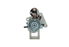 back view of A new 12V starter motor for Ford and mazda vehicles with 12 teeth and power of 1.4KW, showing the metal body and electrical connectors.