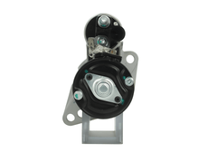 back view of A new 12V starter motor for Audi, Skoda, Seat and Volkswagen vehicles, 2.2KW showcasing its metallic body and electrical connectors. 13 teeth