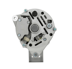 rear view of a Car alternator on a white background