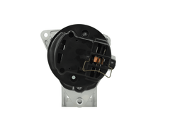 rear view of A Ford 12V 35A alternator with a metal body, free wheel pulley, and mounting holes. also fits land rover cars