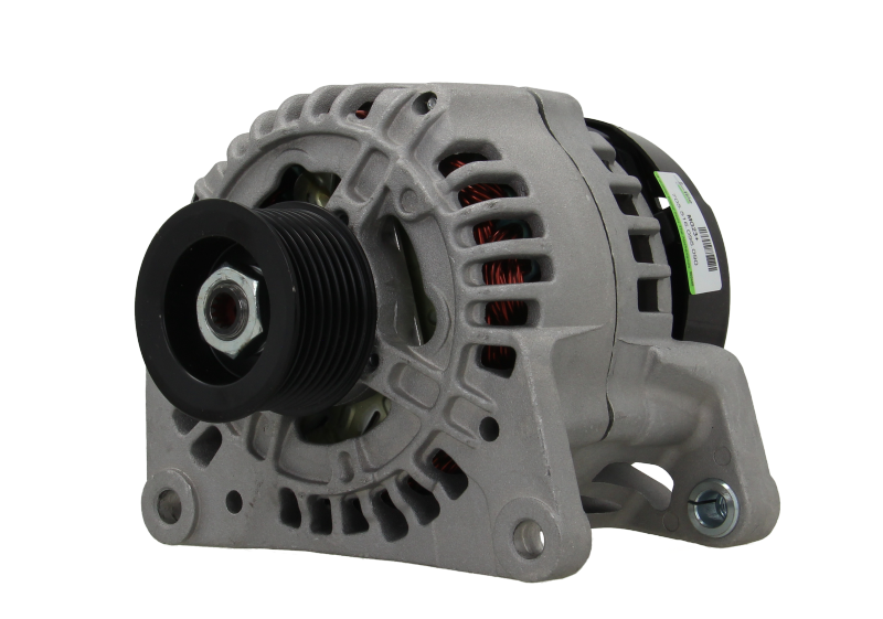 A gray Alternator 12V Fits JCB 95A alternator for a vehicle, with mounting holes and a pulley visible.