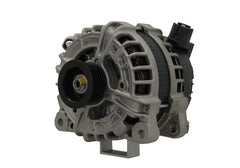 A new 12V 230A aftermarket alternator for Land Rover, Jaguar and range rover vehicles, showcasing the alternator with a gray body and multiple mounting holes.