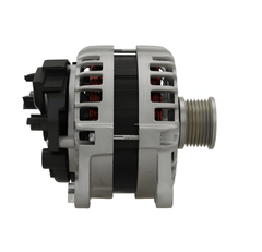 Car alternator on a white background side view