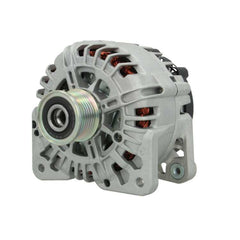 A new aftermarket alternator with a silver and gray color, designed for a Renault vehicle.
