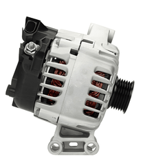 Car alternator on a white background