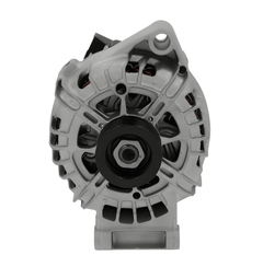 A Ford 12V 120A alternator, showing a metallic body with mounting holes and a pulley for the belt drive.