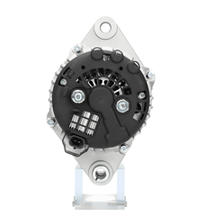rear view of a Car alternator on a white background