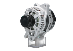 A new 12V Toyota 90A aftermarket alternator, predominantly silver in color, with a black free wheel pulley.